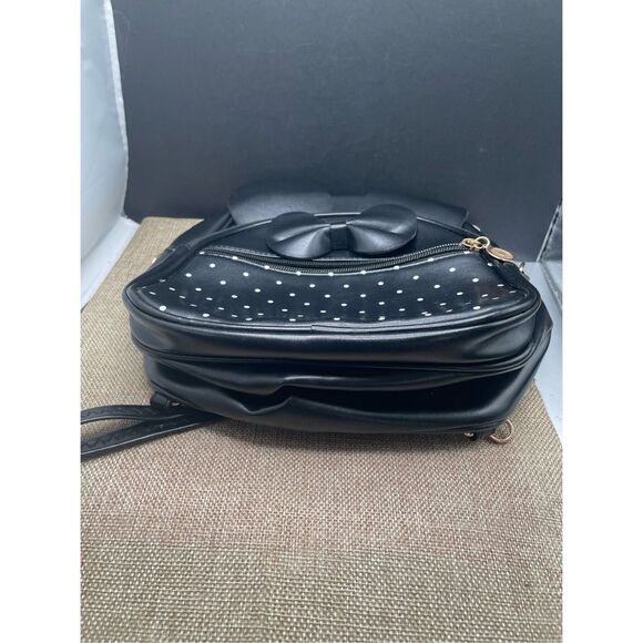 Little Minnie Mouse Bow Black Back Pack - Picture 7 of 8